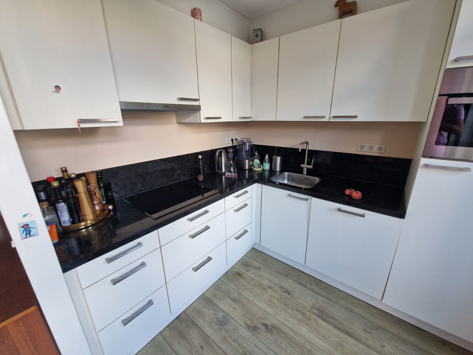 Twee platen composiet graniet, antraciet zwart, Huis en Inrichting, Keuken | Complete keukens, Ophalen, Gebruikt, Zwart, Overige typen