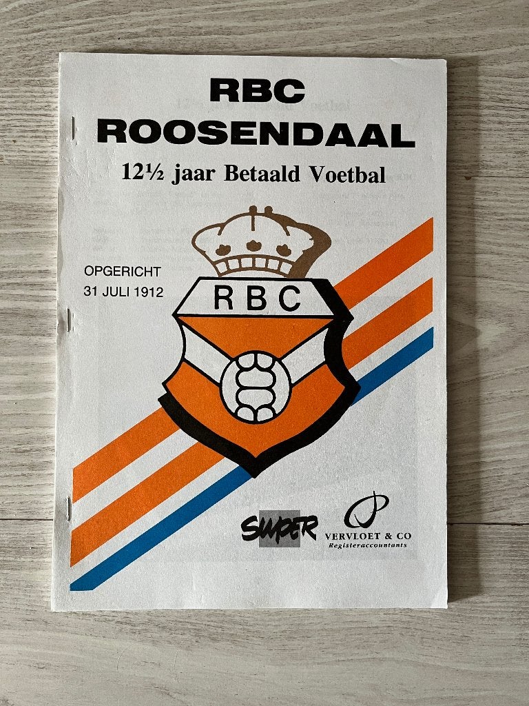 Boek: RBC Roosendaal 12,5 jaar Betaald Voetbal, Verzamelen, Ophalen of Verzenden, Zo goed als nieuw, Overige binnenlandse clubs
