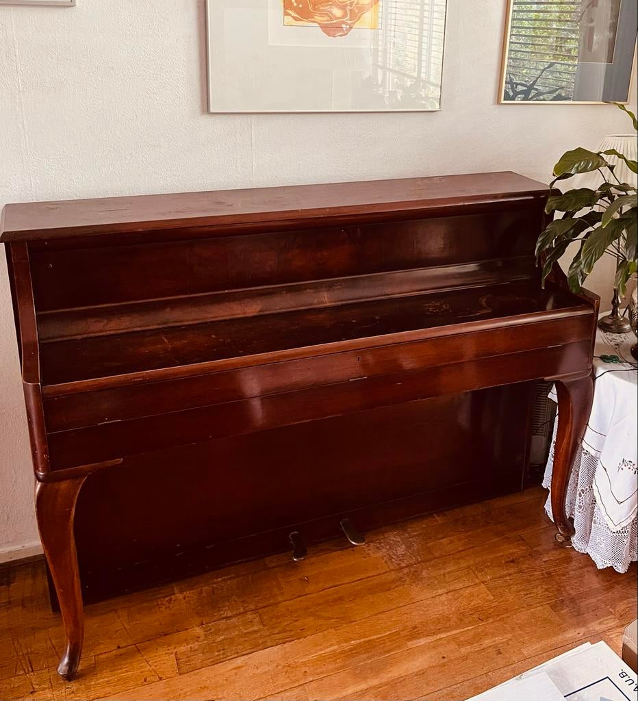 Rippen Piano, Queen Anne - Opknapper, Ophalen, Gebruikt, Bruin, Piano