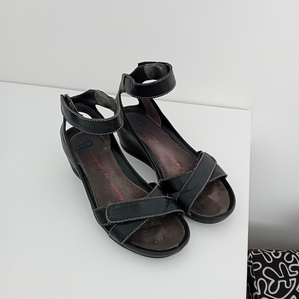 Wolky sandalen maat 37, Wolky, Zwart, Gedragen, Sandalen of Muiltjes