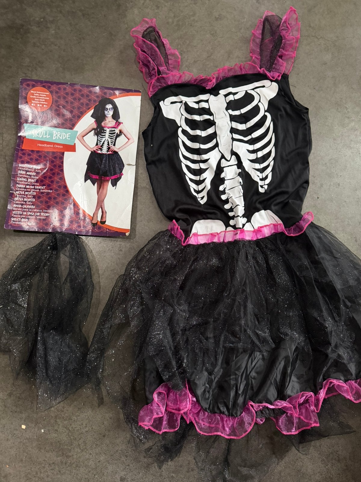 Skull bride jurk Halloween carnaval jurk, Kleding | Dames, Ophalen of Verzenden, Nieuw, Halloween