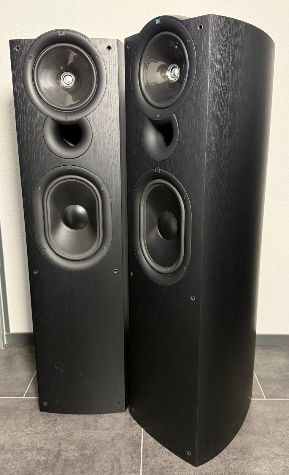 KEF Q7 zuilen speakers “TOP STAAT” (Black Ash), Stereo speakers, Zo goed als nieuw, KEF, Basreflex
