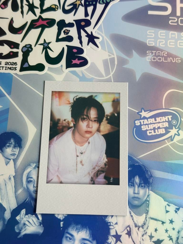 Stray Kids Lee Know polaroid card starlight supper club, Ophalen of Verzenden, Zo goed als nieuw, Foto of Kaart