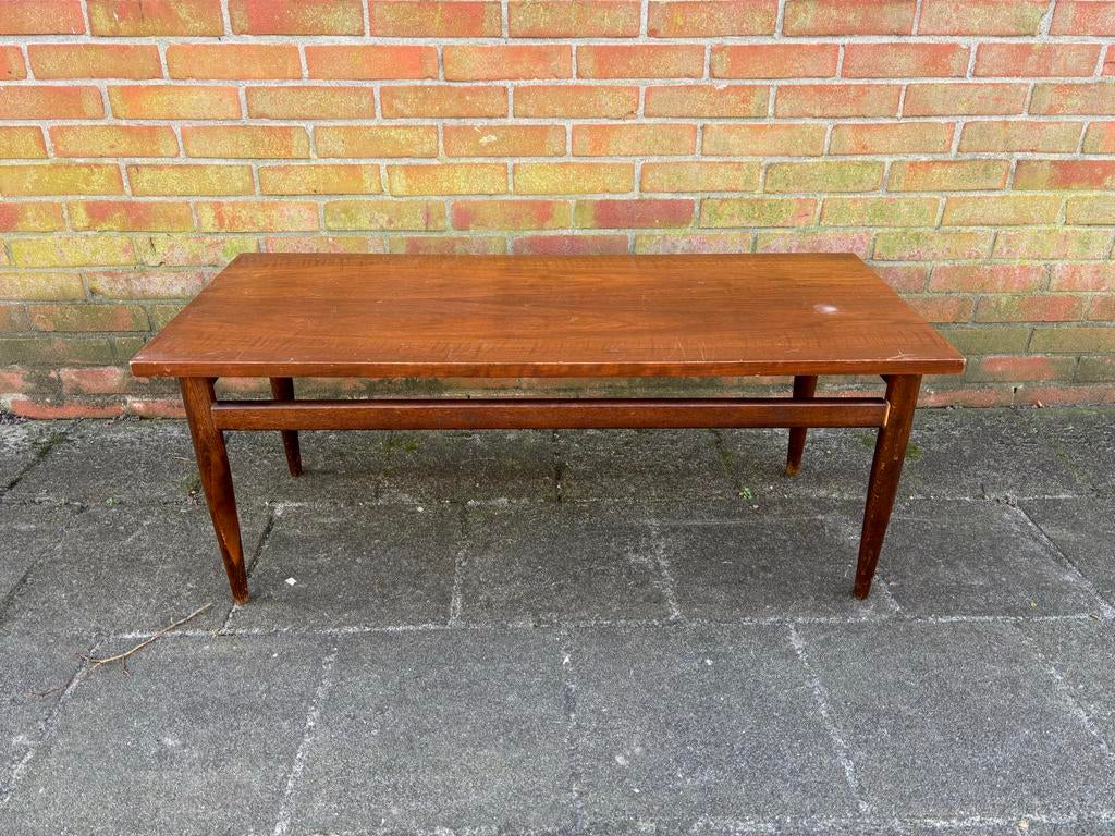 Vintage Danish Design Mid-Century Teak Salontafel, Ophalen, Minder dan 50 cm, Gebruikt, 100 tot 150 cm