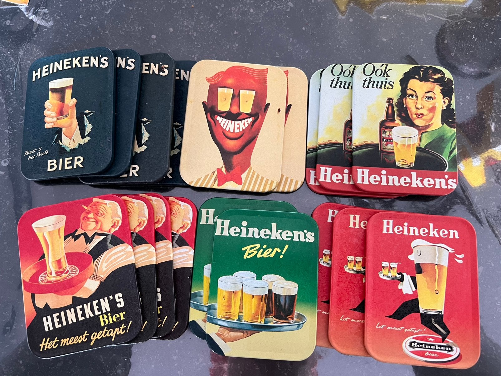Heineken onderzetters, Ophalen of Verzenden, Zo goed als nieuw, Viltje(s), Heineken