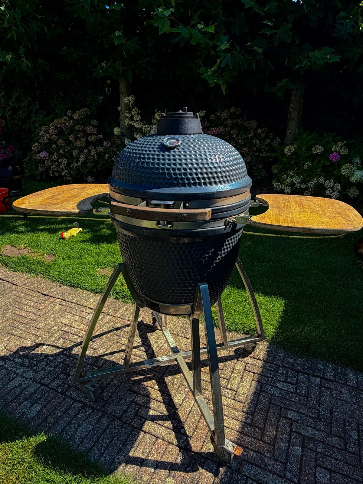 Kamado 48 cm - Keramische BBQ met zijtafels, Ophalen, Gebruikt