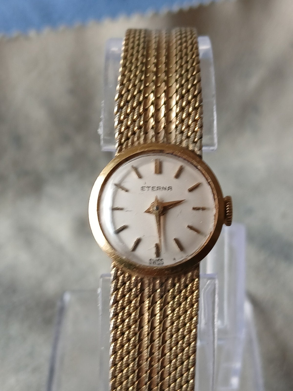Vintage Eterna Jaren 60/70 Double Luxe Polshorloge, Ophalen of Verzenden, Gebruikt