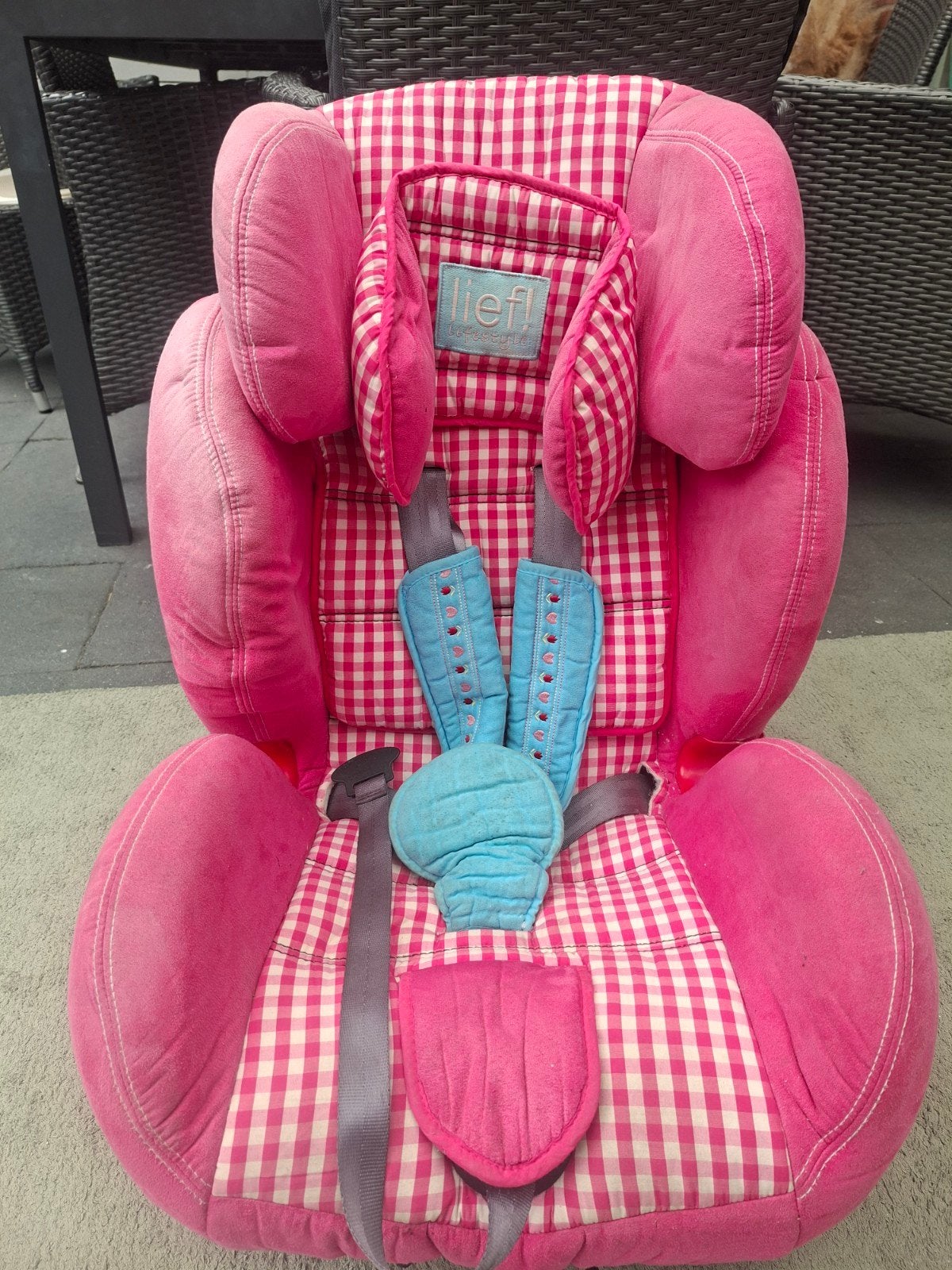 Lief! Autostoel roze (9-36 kg), Kinderen en Baby's, Autostoeltjes, 9 t/m 18 kg, Ophalen, Overige merken, Gebruikt