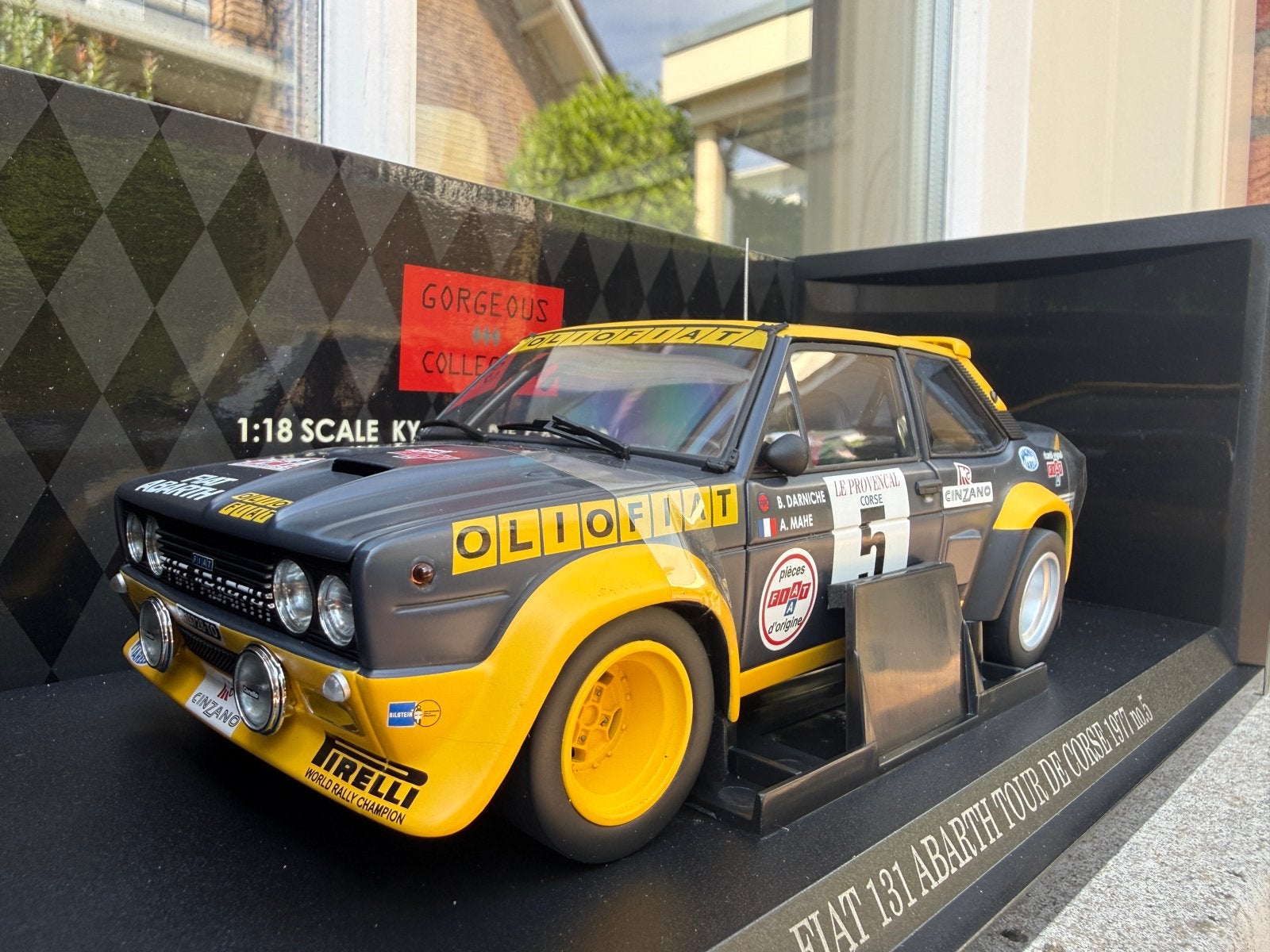 Fiat 131 Abarth #5 Tour de Corse 1977 Kyosho No. 08372A, Kyosho, Auto, Nieuw, Ophalen of Verzenden