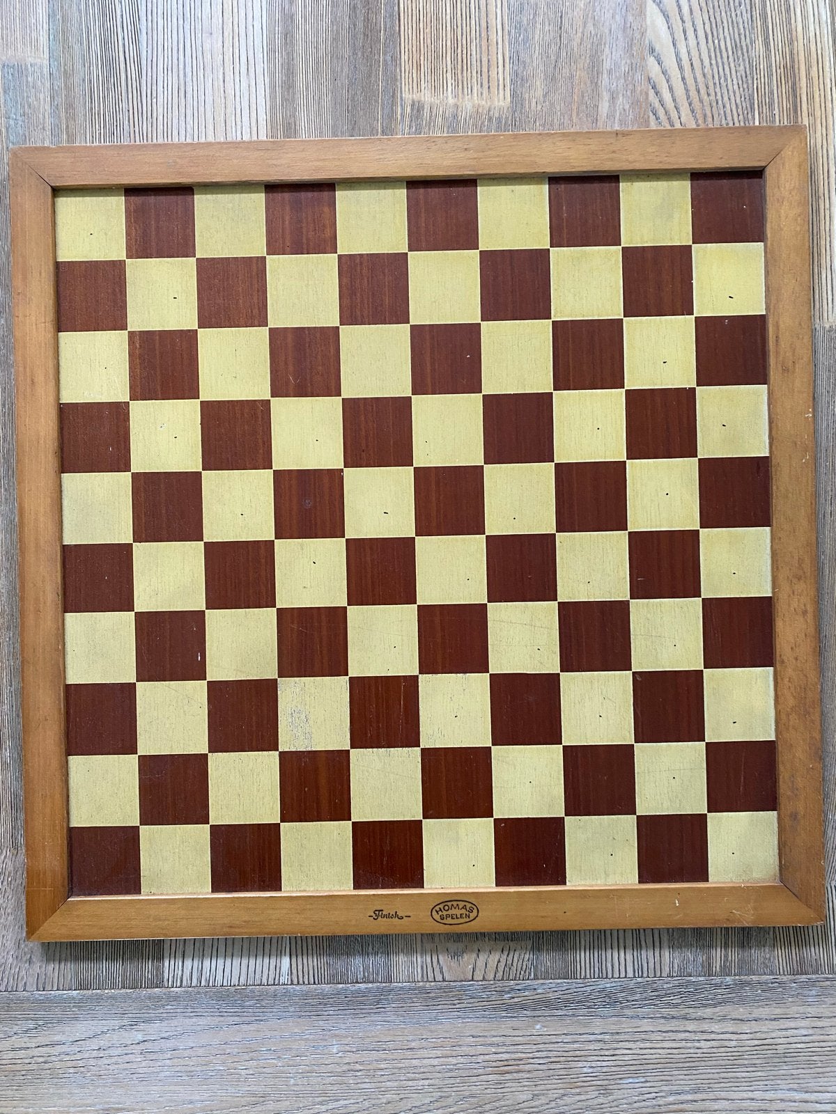 Vintage Homas Schaak- en Dambord met Stukken, Ophalen, Gebruikt, Schaken