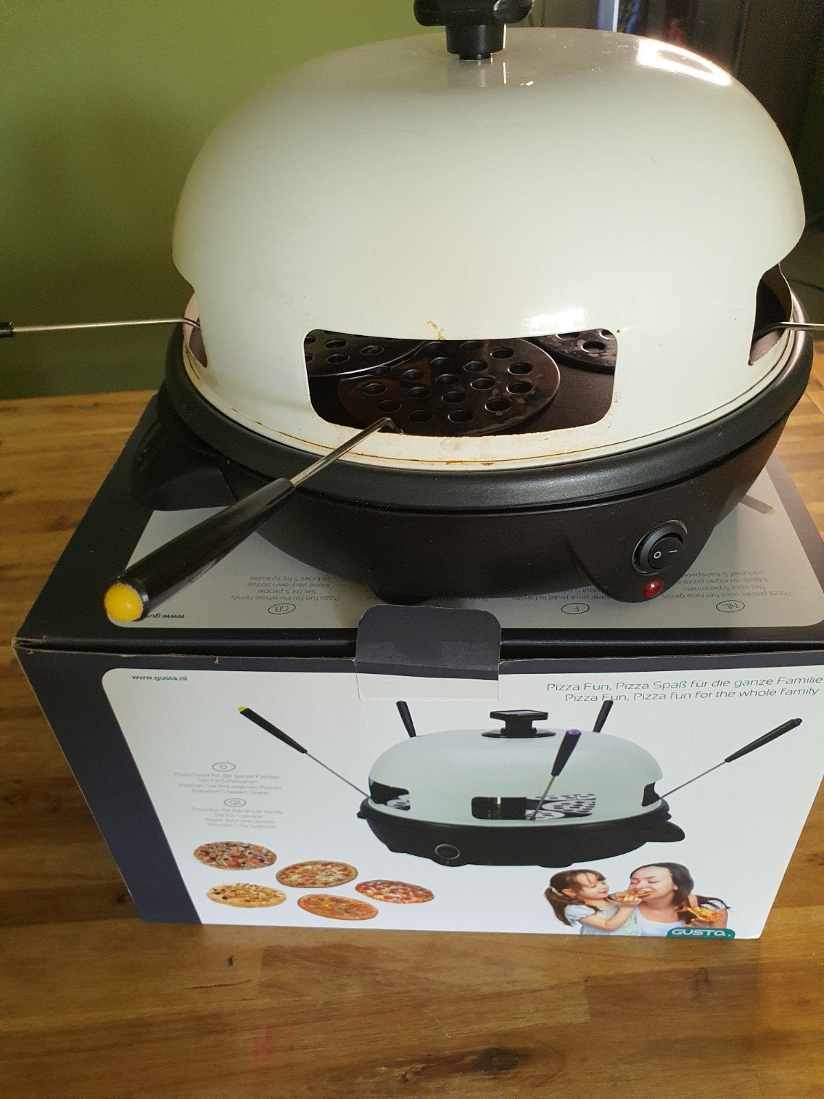 Gusta Pizza Oven wit – voor 5 personen (incl. 5 bakspatels), Ophalen, Gebruikt, Overige materialen