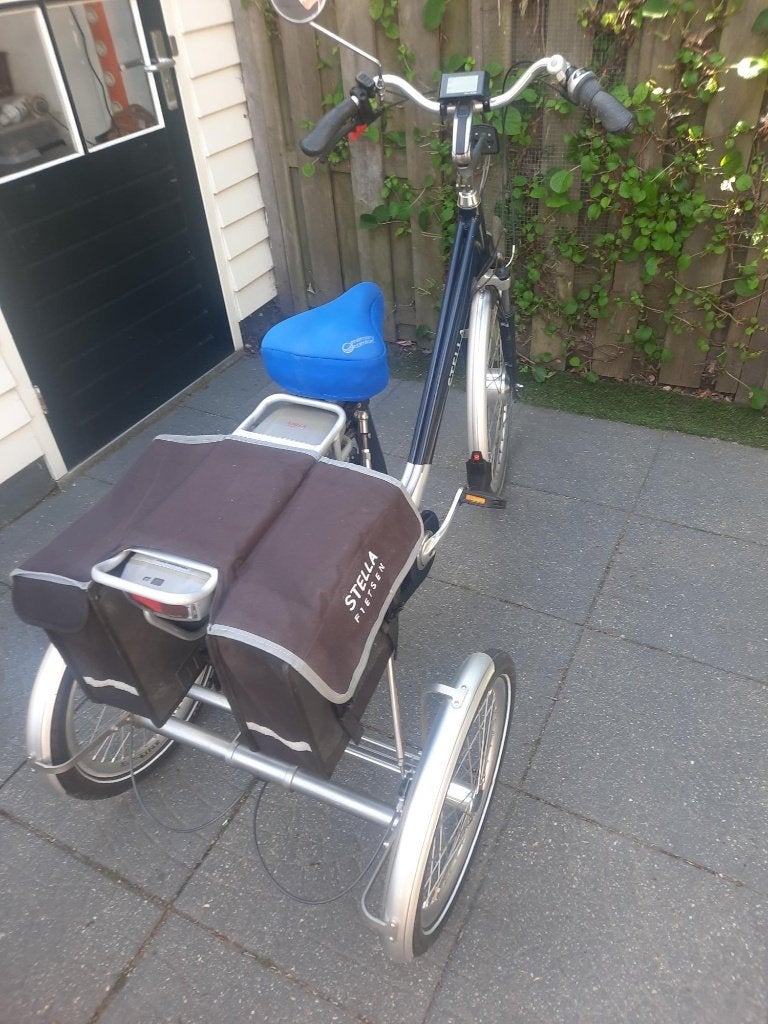 stella driewielfiets, Fietsen en Brommers, Fietsen | Driewielfietsen, Ophalen, Gebruikt, Schijfrem, Stella
