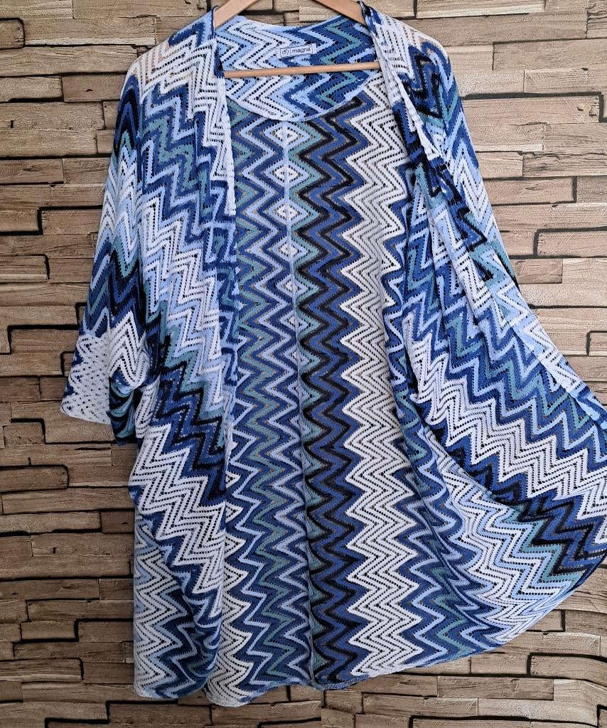 MAGNA - kleurrijk oversized vest, XXL/XXXL, Overige kleuren, Verzenden, Trui of Vest, X