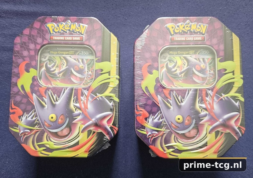 Pokemon Mega Moonlit Tins: Mega Gengar ex Tin, Ophalen, Nieuw, Boosterbox, Foil