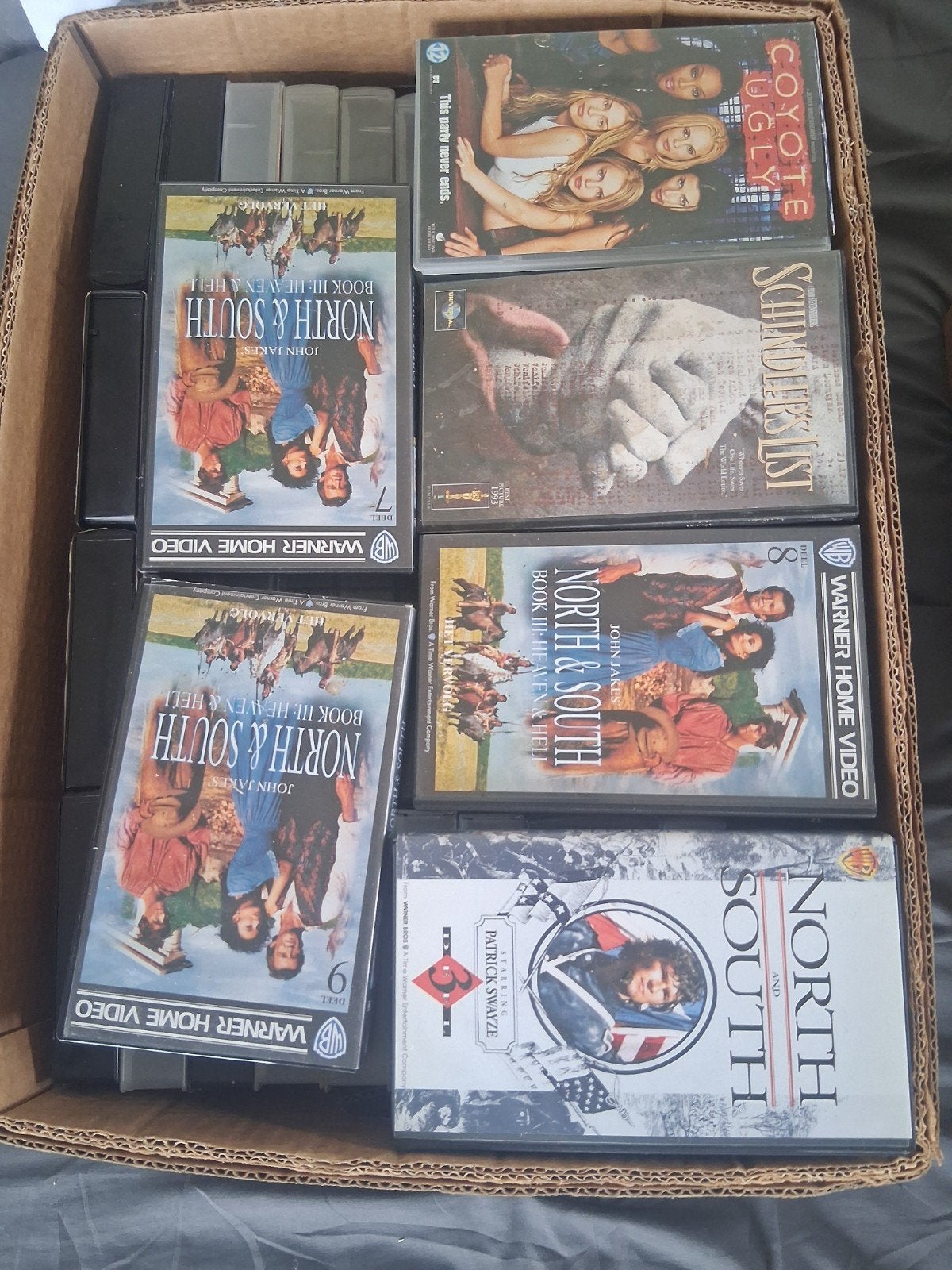 VHS films: Coyote Ugly, Schindler's List, North & South, Drama, Ophalen of Verzenden, VHS, Gebruikt
