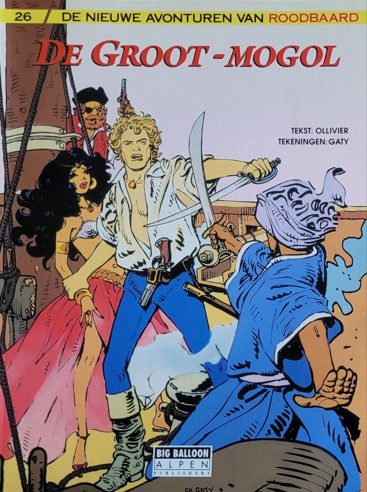 Roodbaard 26 - De Groot-Mogol, Eén stripboek, Ophalen of Verzenden, Gelezen, Ollivier, Gaty