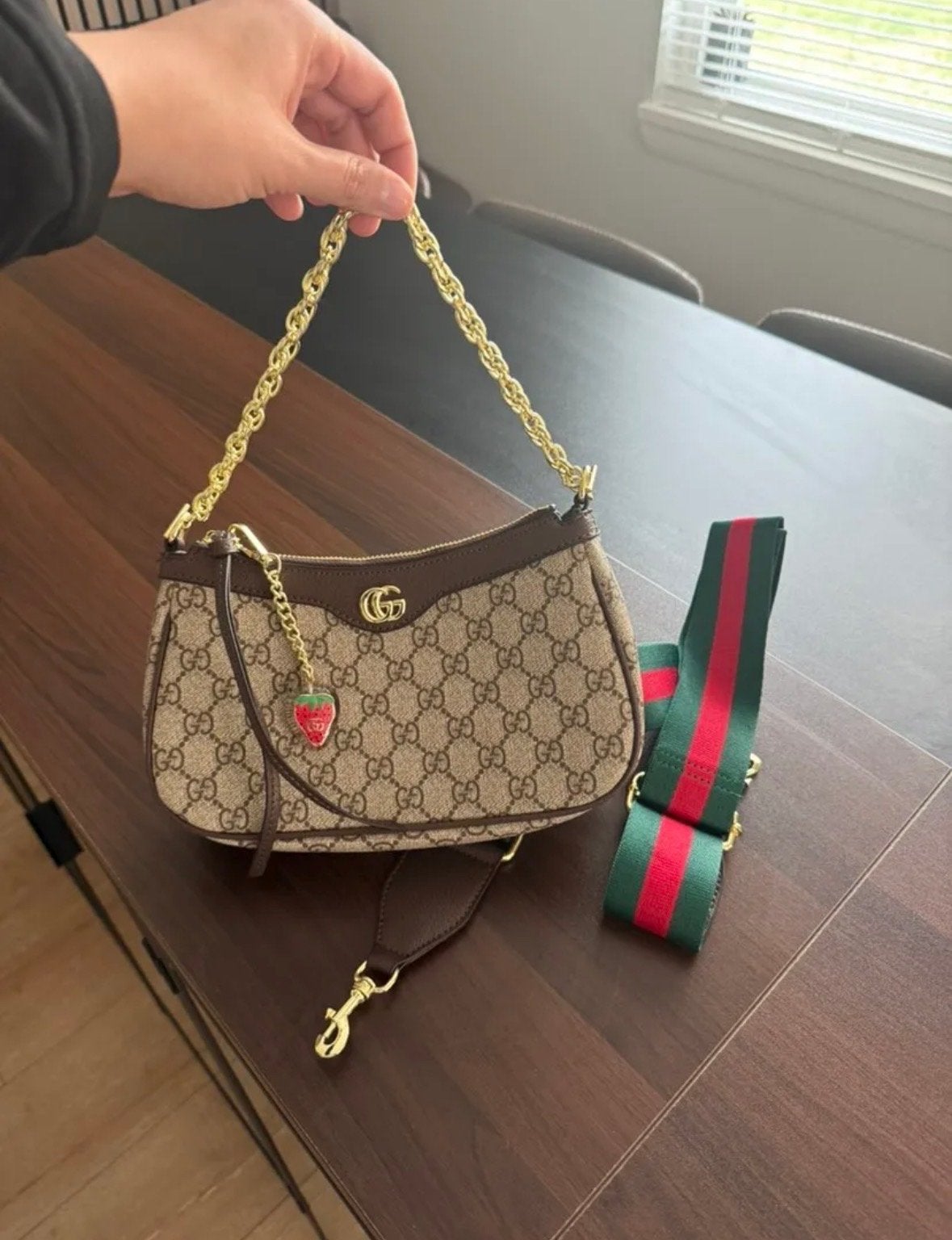 Mooie bruine Gucci ophidia tas nieuw in dustbag, Ophalen of Verzenden, Nieuw, Bruin, Schoudertasje