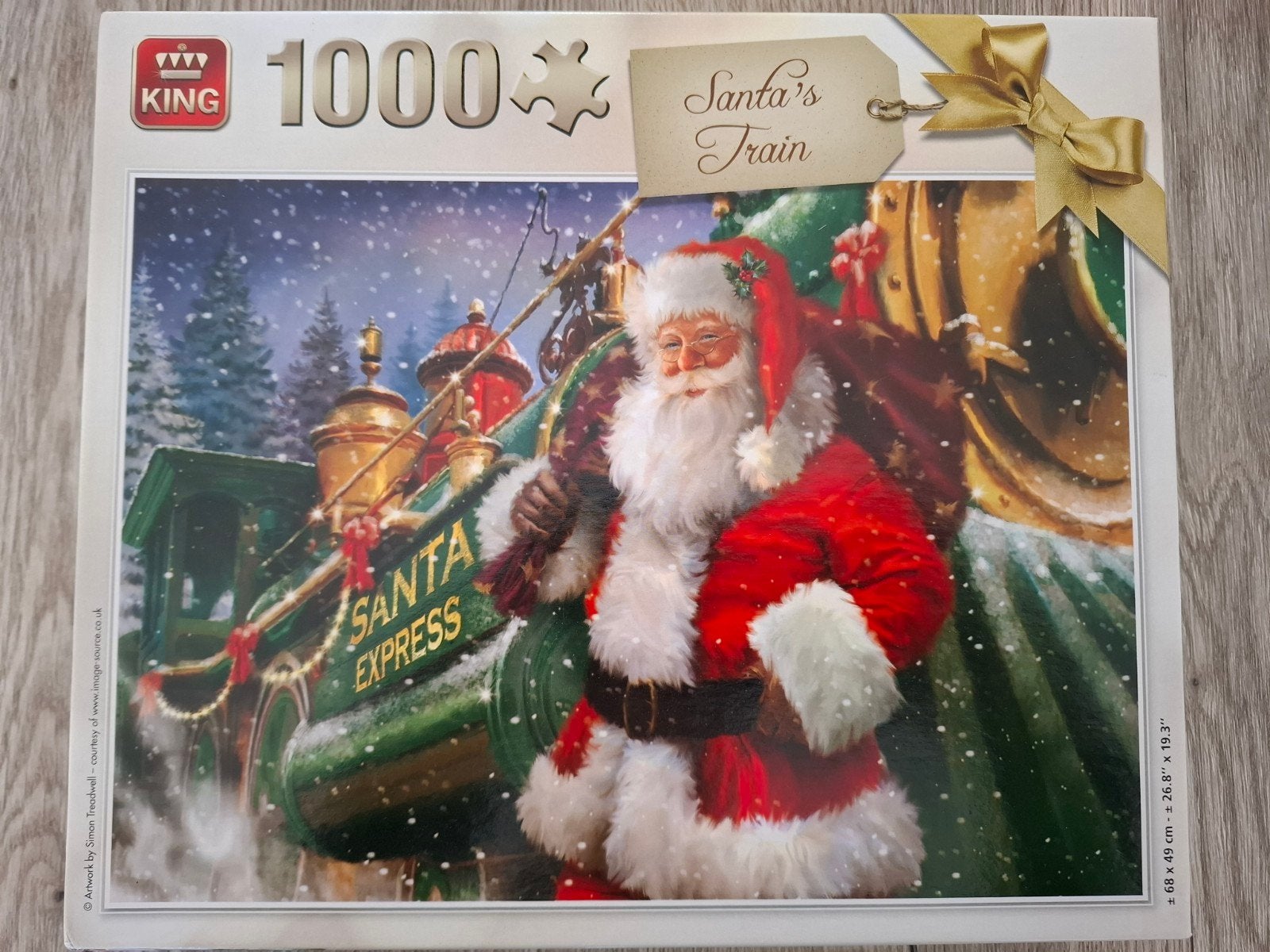 King Legpuzzel 1000 stukjes - Santa's Train, Ophalen of Verzenden, 500 t/m 1500 stukjes, Zo goed als nieuw, Legpuzzel