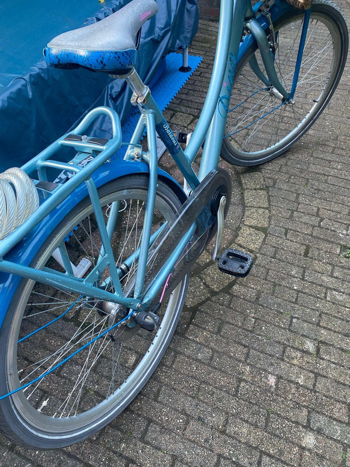 Mooie blauwe Batavus fiets, Fietsen en Brommers, Ophalen, Versnellingen, Batavus, Trommelrem
