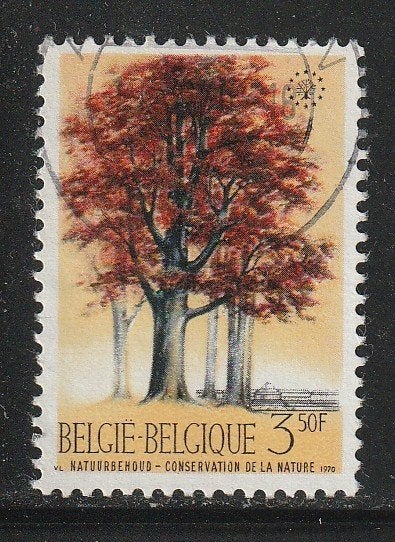 Verenigd Europa 1970 - België - Beukenboom, Ophalen, Gestempeld, Dier of Natuur