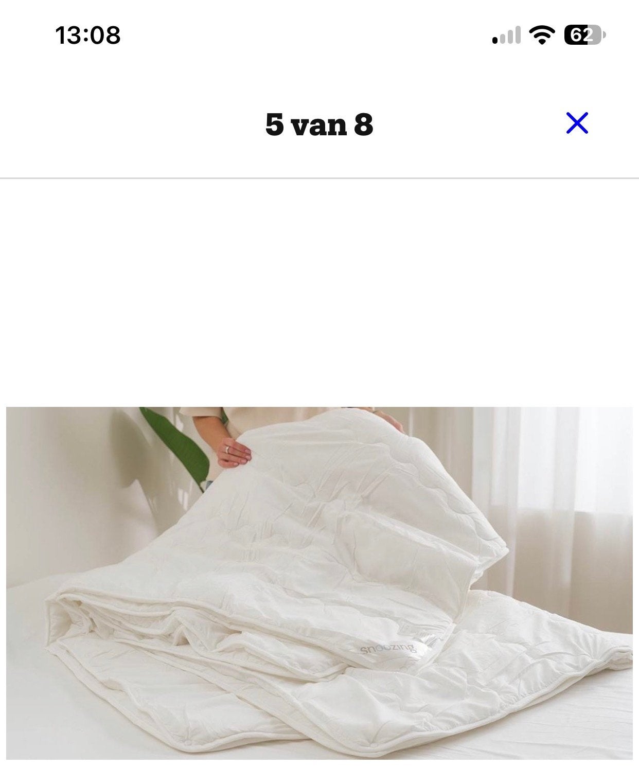 Snoozing dekbed 240x220cm -Zo goed als nieuw -nooit gebruikt, Wit, Tweepersoons, Ophalen of Verzenden, Overige merken