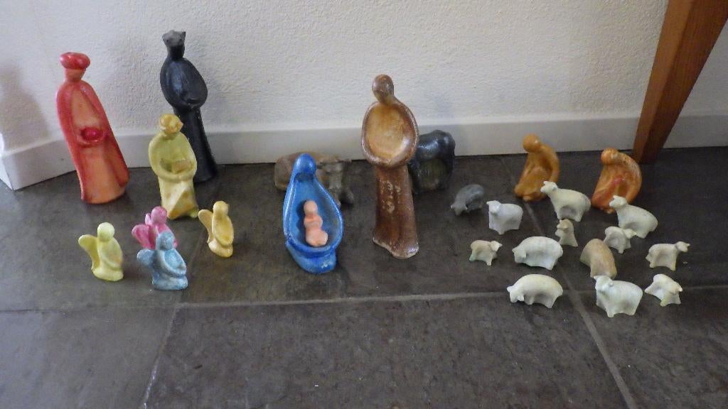 mooie vintage kerstgroep, Ophalen of Verzenden, Gebruikt