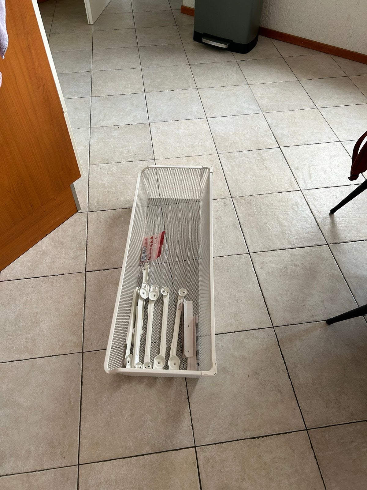 3x IKEA Komplement fijn draadstaal lade 100x35 cm met rails, Ophalen, Zo goed als nieuw