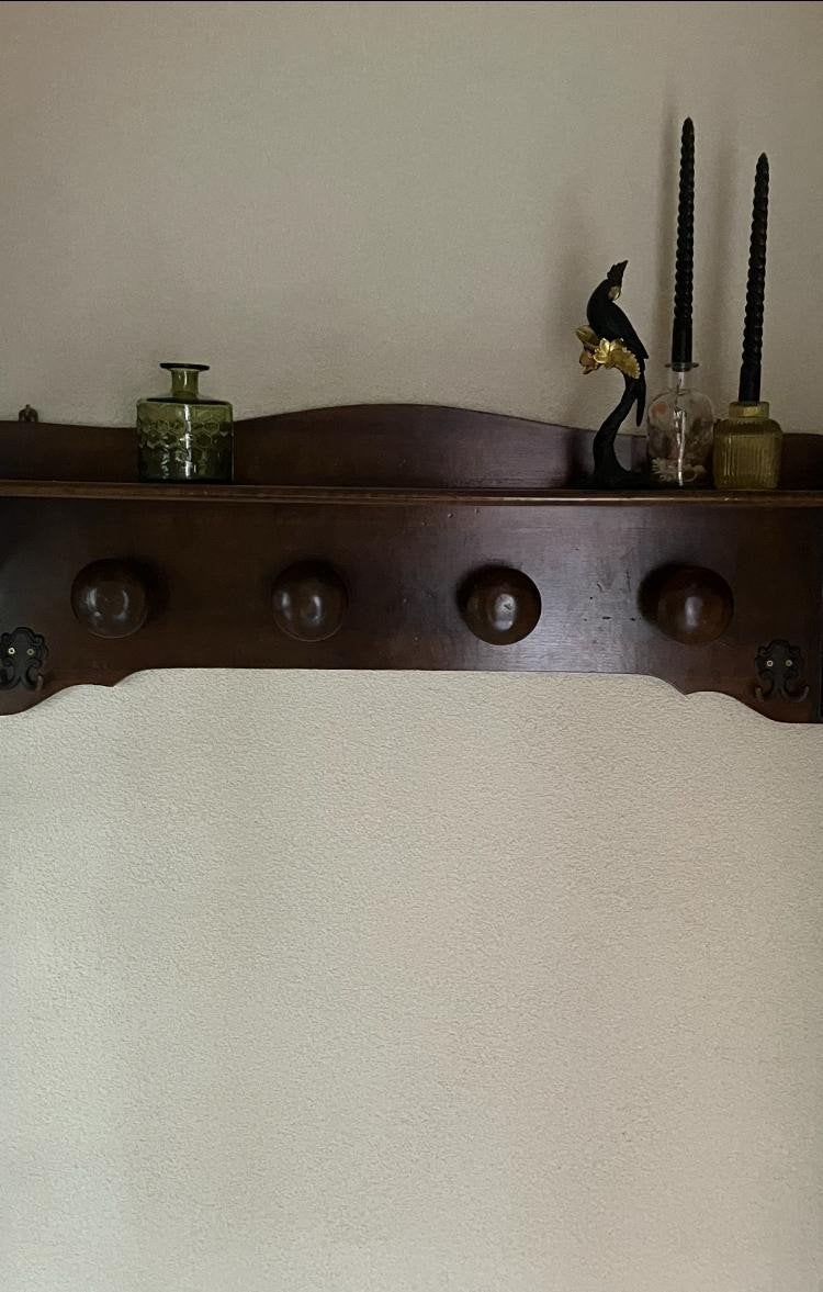 kapstok notenhout, Wandkapstok, Ophalen of Verzenden, Zo goed als nieuw, Minder dan 100 cm