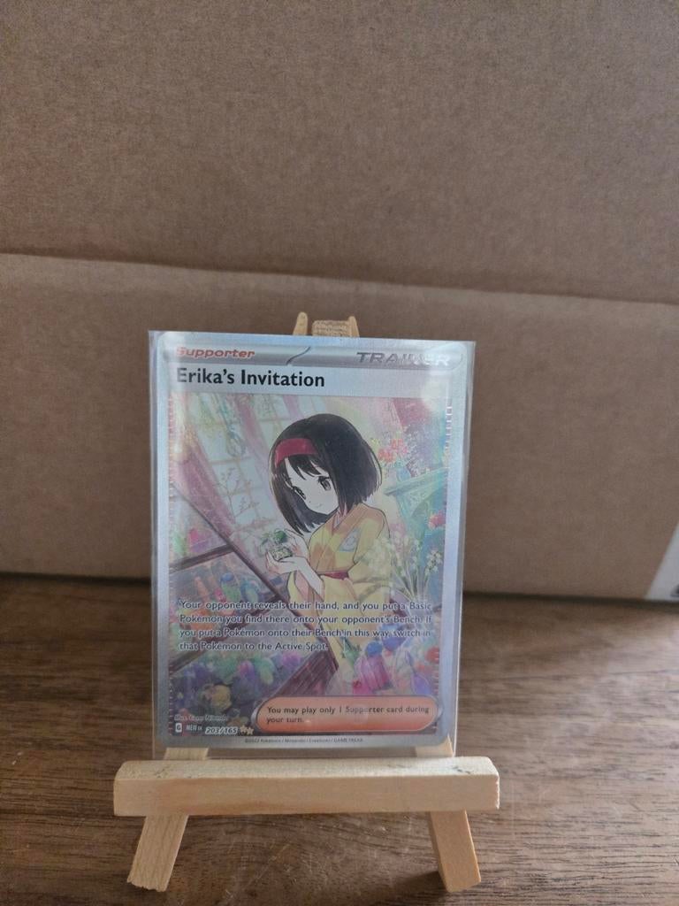 Erika's Invitation Full Art Trainer Kaart Pokémon TCG, Ophalen of Verzenden, Zo goed als nieuw, Losse kaart, Foil
