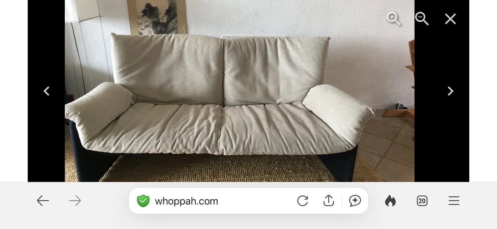 Cassina Palmaria tweezitsbank, 150 tot 200 cm, Tweepersoons, 75 tot 100 cm, Ophalen of Verzenden