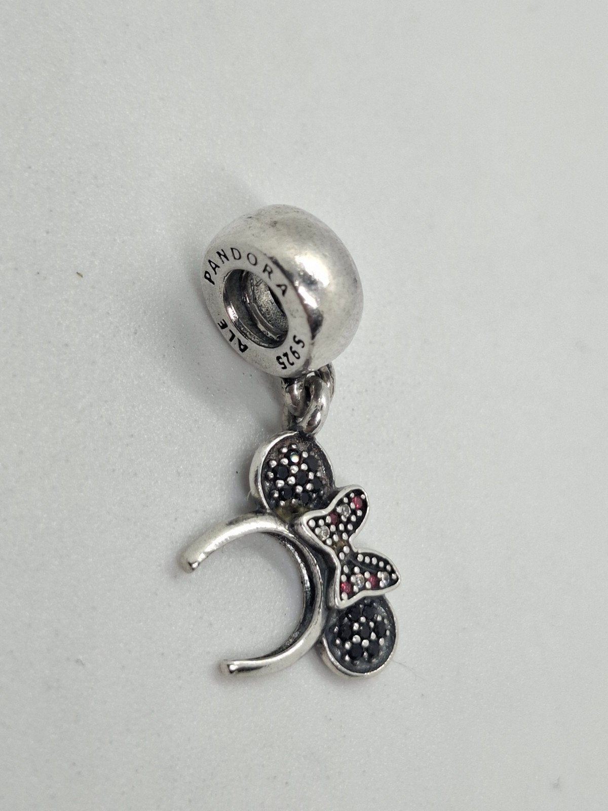 Zilveren Pandora Disney Minnie Mouse Bedel met Strass, Pandora, Ophalen of Verzenden, 1 bedel, Zilver