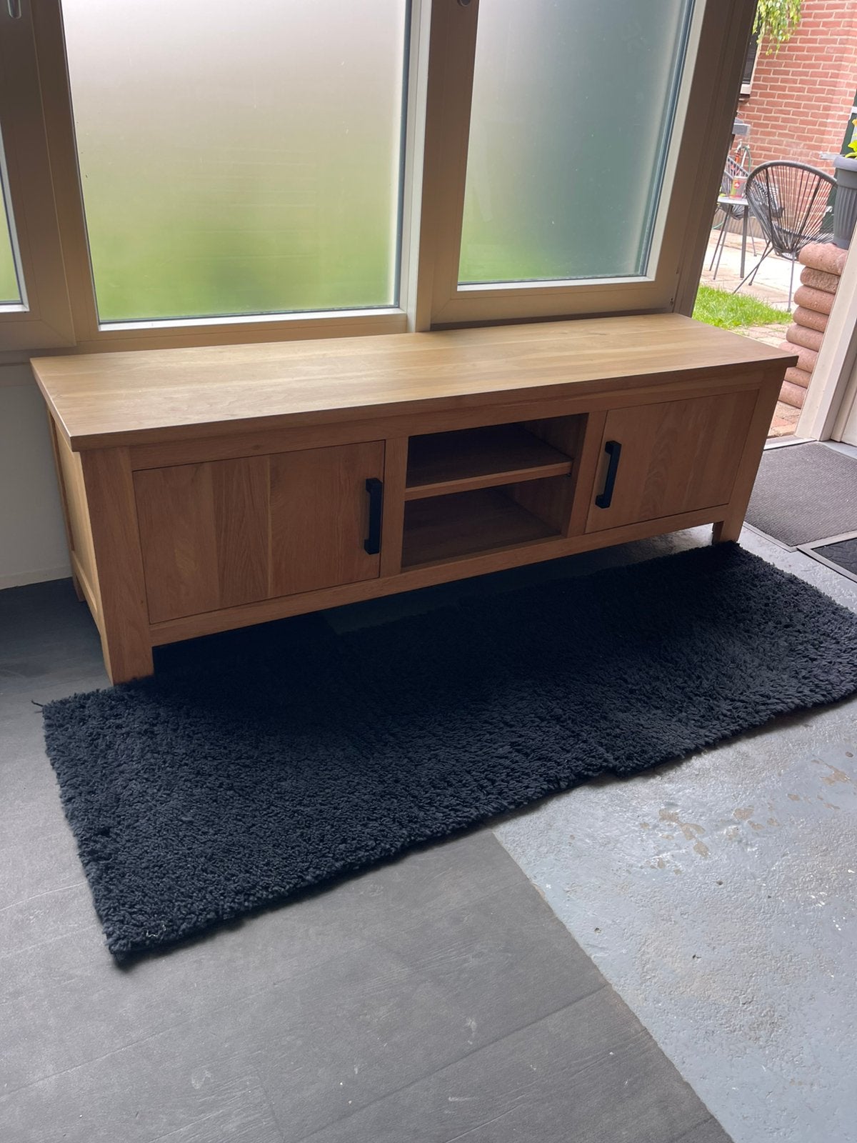 Massief eiken dressoir, Huis en Inrichting, Kasten | Dressoirs, Ophalen, Met deur(en), 150 tot 200 cm, Eikenhout