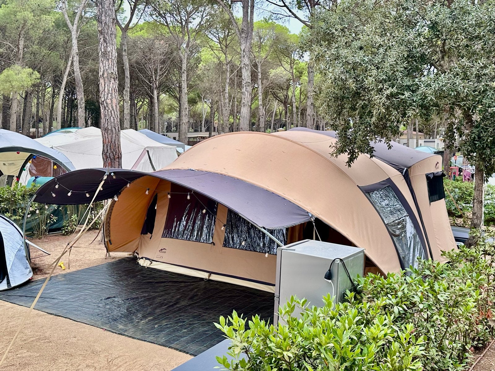 Cabanon Monaco Deluxe EPS +Avant garden pakket + luxe luifel, Ophalen, Beige, Cabanon, Aanwezig
