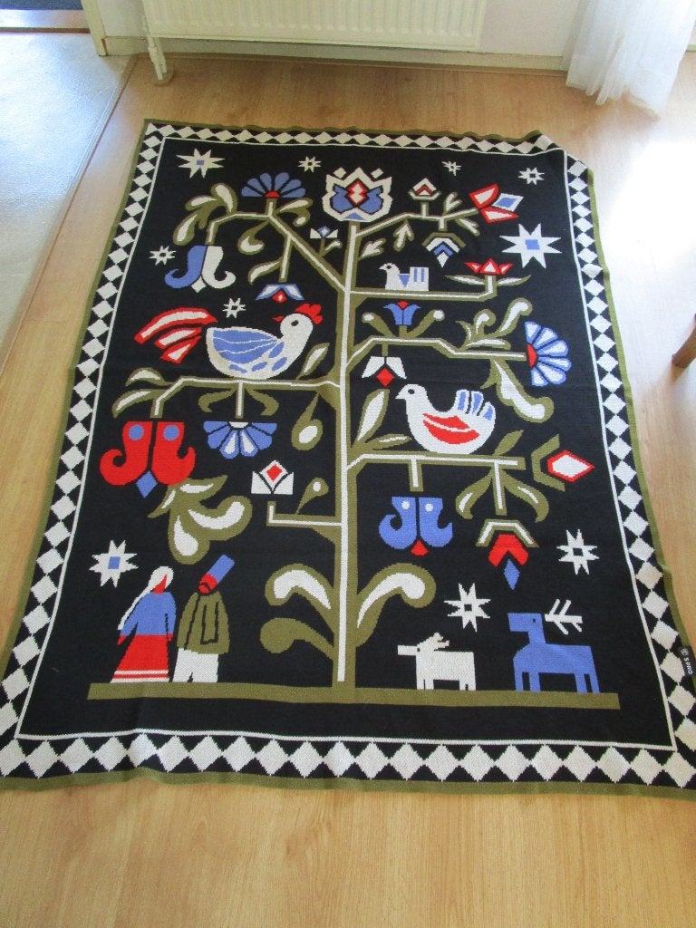 Plaid met levensboom, Tree of Life, Oekraiense volkskunst, Ophalen of Verzenden, Zo goed als nieuw, Plaid