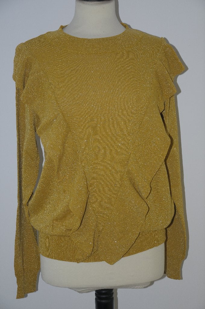 Leuke gele glitter trui van Selected Femme, maat M, ZGAN!, Kleding | Dames, Maat 38/40 (M), Geel, Selected Femme, Ophalen of Verzenden