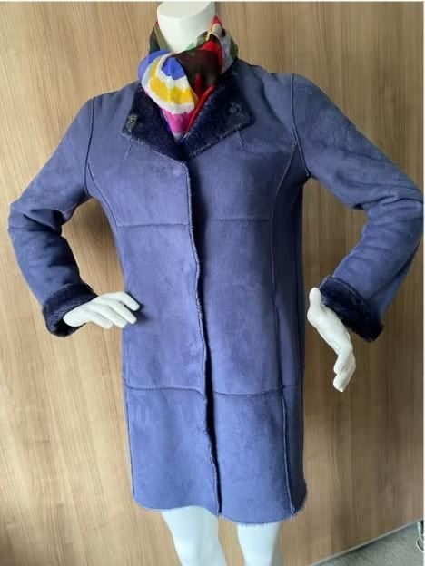 Beaumont Lammy Coat diepblauw/smoke blue kleur, Blauw, Beaumont, Maat 42/44 (L), Ophalen of Verzenden