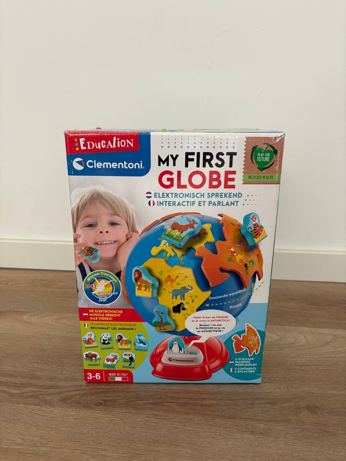 Clementoni My First Globe - Interactieve Wereldbol, Ophalen of Verzenden, Zo goed als nieuw, Puzzelen, Met geluid