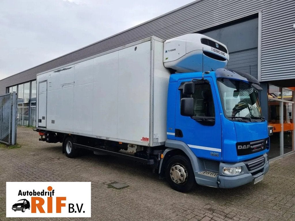 DAF LF 45.220 Kuhlkoffer Thermoking T1000R LBW ST380V EURO E, Euro 5, Zwart, Blauw, Bedrijf