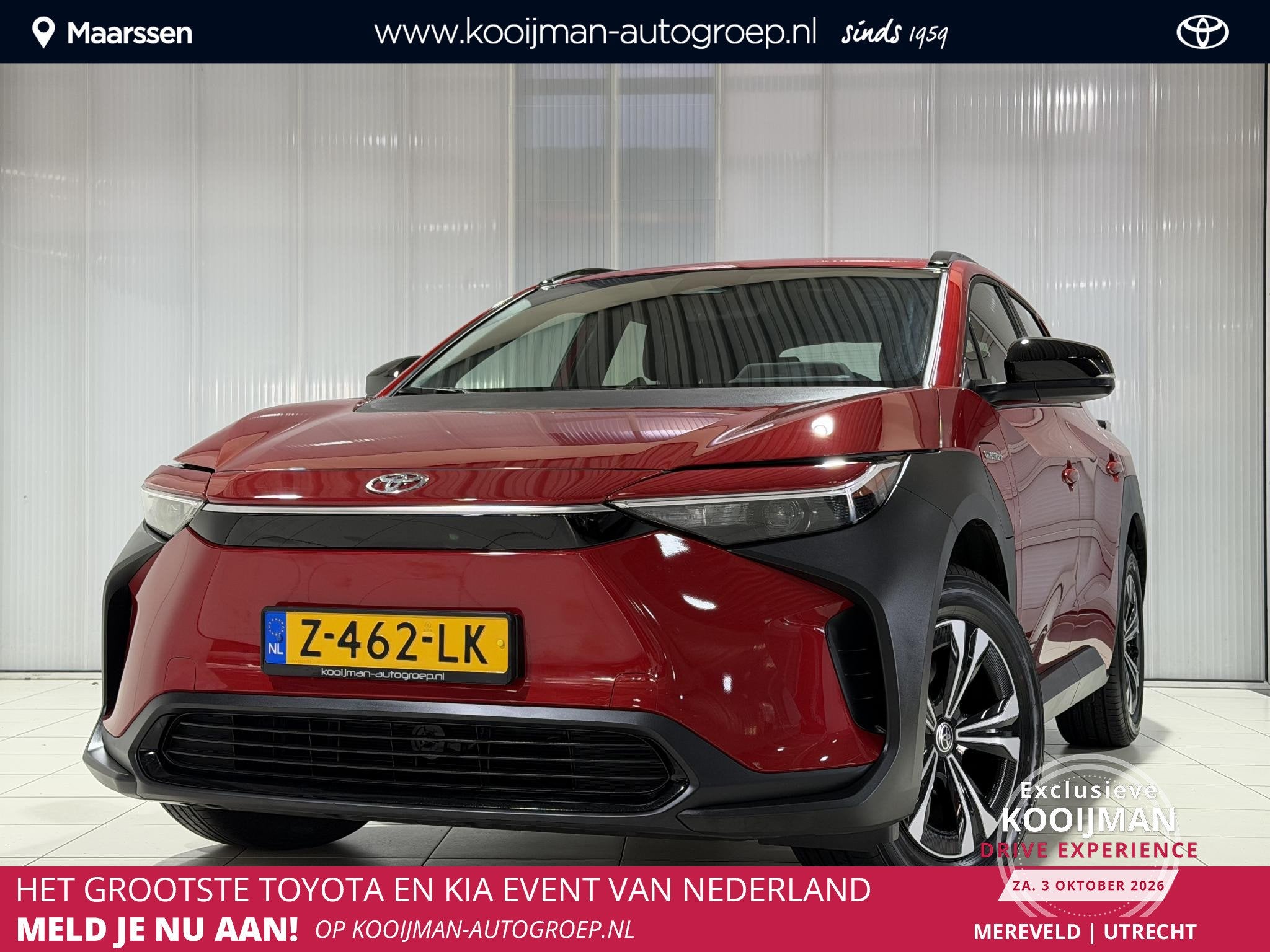 Toyota bZ4X Active 71 kWh / 17% bijtelling / Camera / Apple, Auto's, Dealer onderhouden, Stof, Gebruikt, 71 kWh