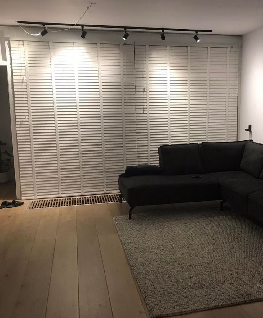 2x houten jaloezieën, 200 cm of meer, Wit, 150 tot 200 cm, Ophalen of Verzenden