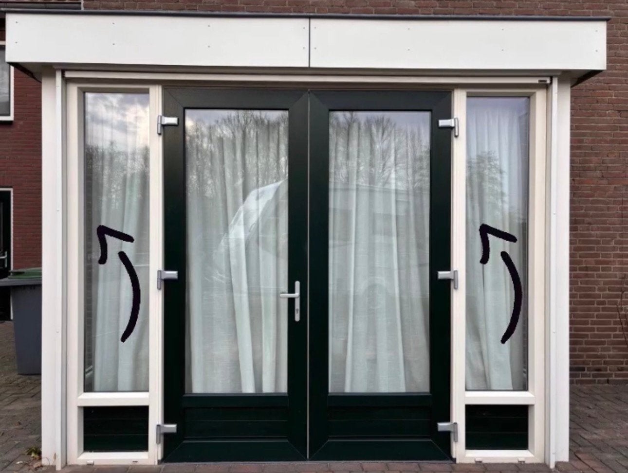 2 kunstofkozijnen., 75 tot 150 cm, Raamkozijn, Ophalen of Verzenden, Zo goed als nieuw