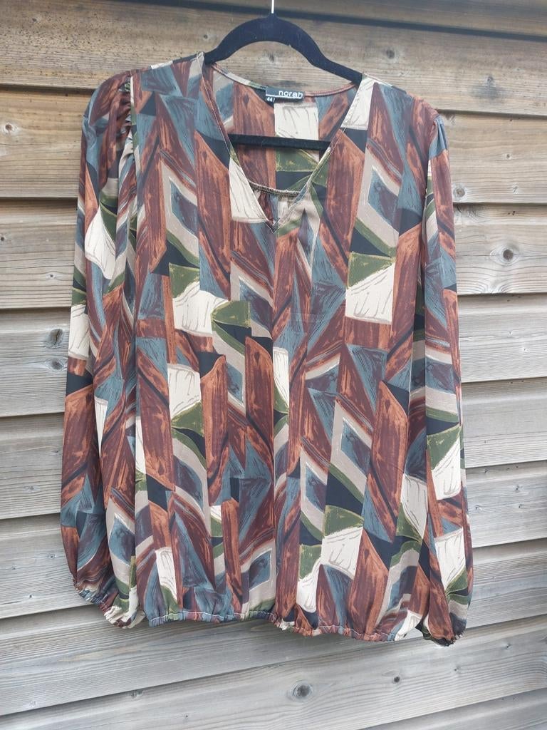 Bewerkt shirtje blouse tuniek maat 44/XXL Norah, Ophalen of Verzenden, Zo goed als nieuw, Maat 42/44 (L)