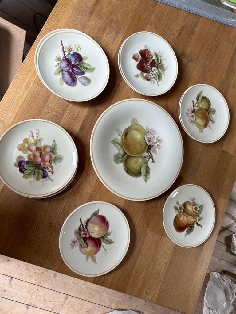 Eschenbach Bavaria Elfenbein Porzellan Fruitborden Set, Ophalen