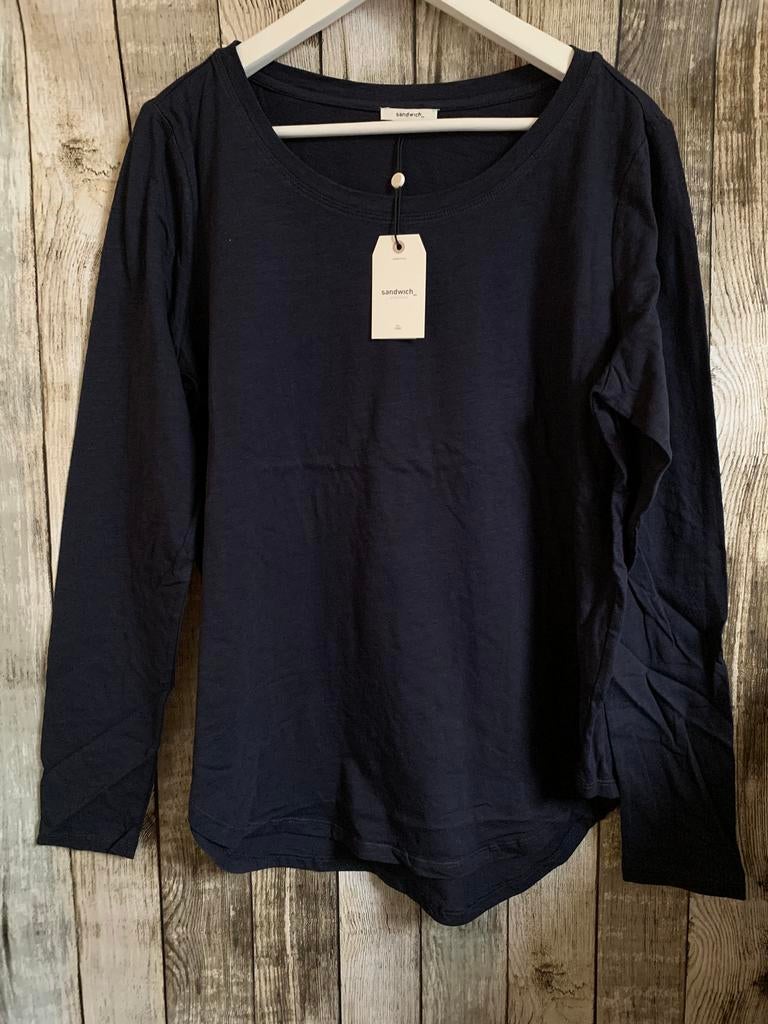 Sandwich super mooi nieuw donker blauw shirt (Maat XXL), Maat 46/48 (XL) of groter, Nieuw, Lange mouw, Verzenden