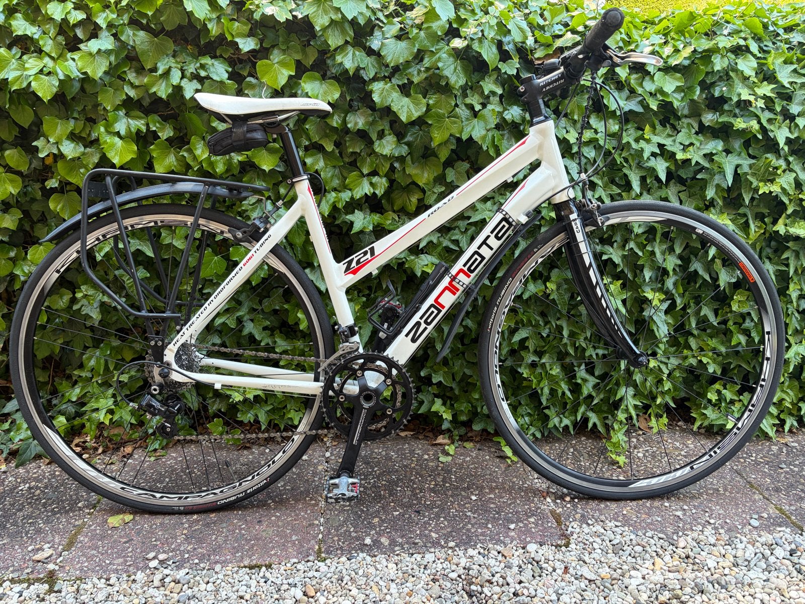 Zannata Z21 Hybride Fiets - Wit/Zwart, Overige merken, 28 inch, 53 tot 56 cm, Velgrem