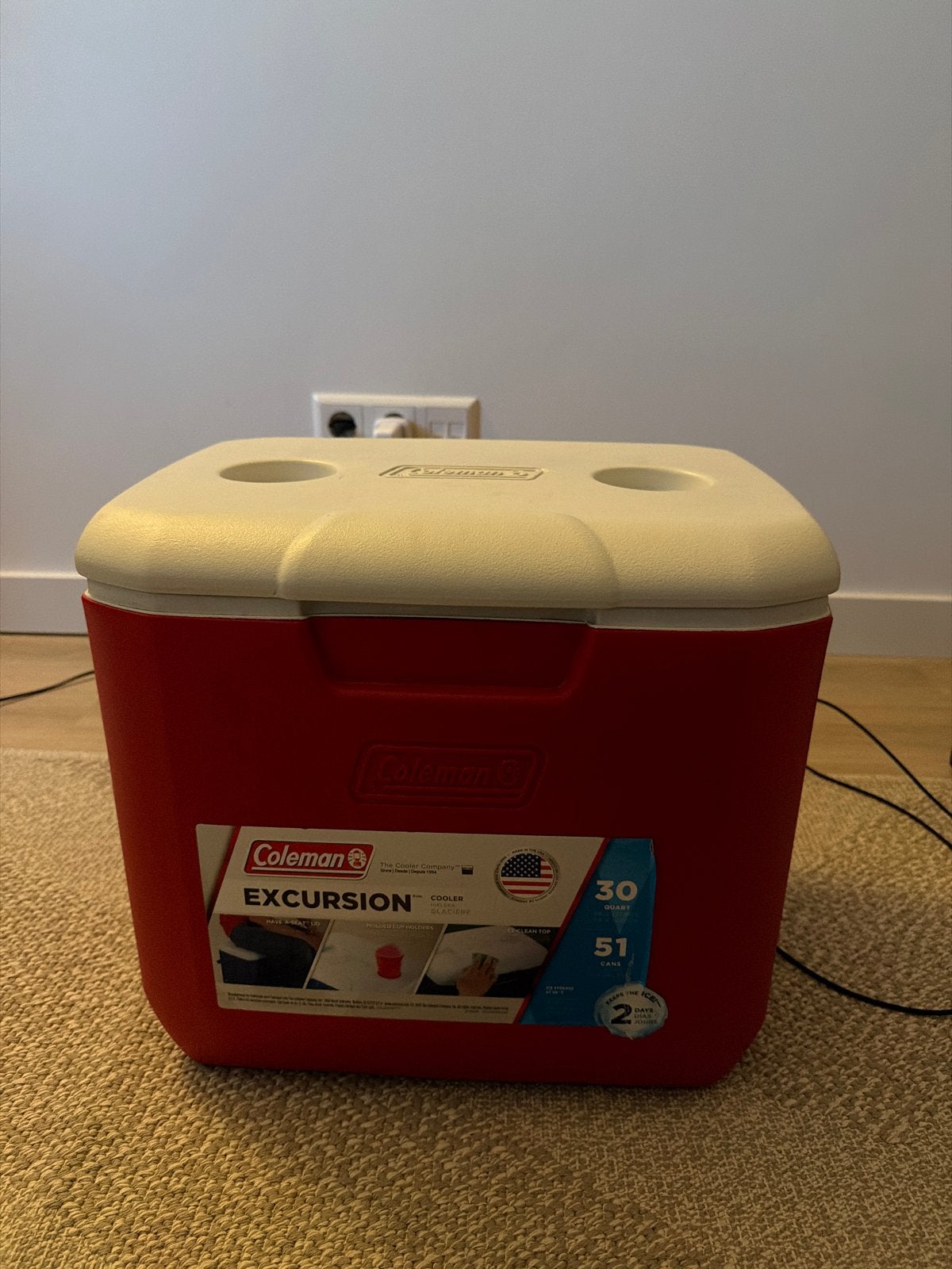 Coleman Excursion Koelbox - Rood/Wit (28.4 Liter), Ophalen, Gebruikt, Koelbox, Koelelement
