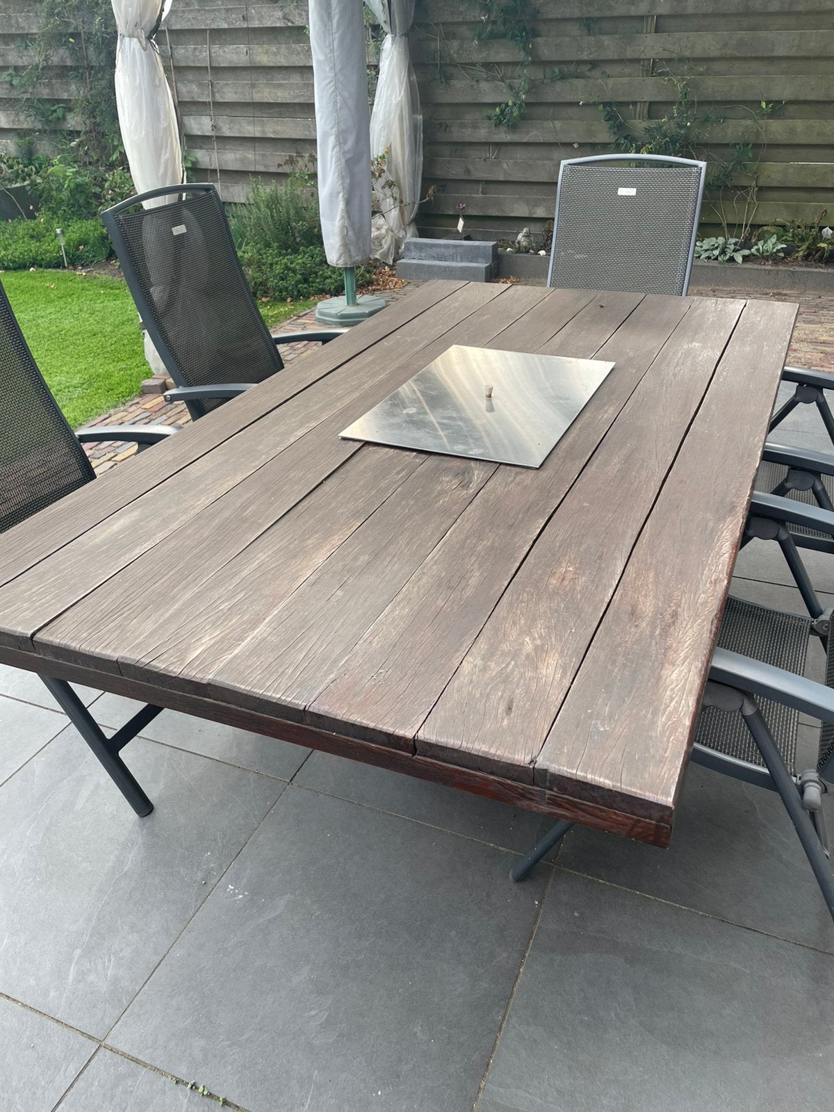 Bbq tafel, Ophalen, Gebruikt, Rechthoekig, Hout