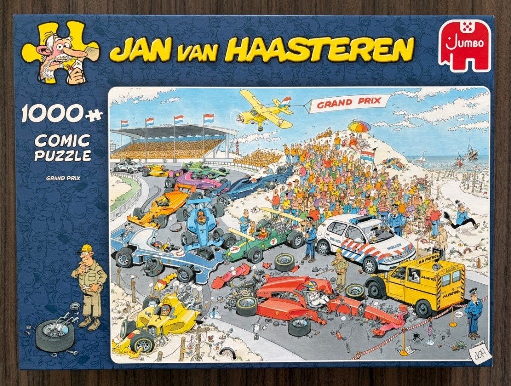 Jan van Haasteren: Grandprix Formule 1 - 1000 stukjes, Ophalen of Verzenden, 500 t/m 1500 stukjes, Zo goed als nieuw