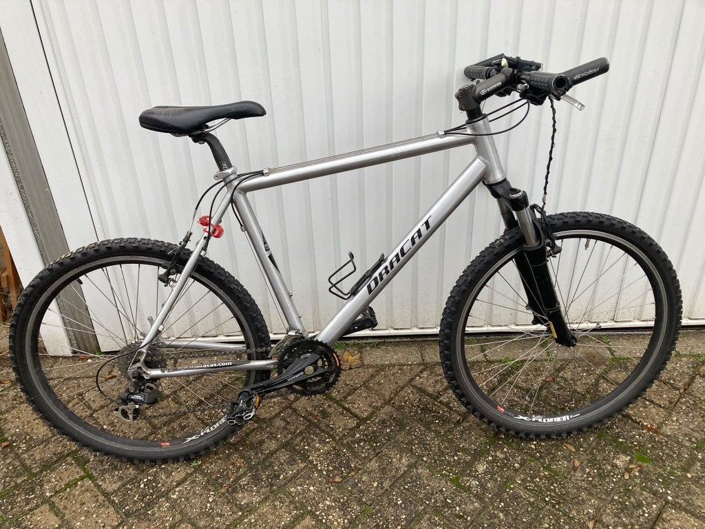 Mountainbike geschikt voor lengte van ca 1.80, Fietsen en Brommers, Gebruikt, Dames, 53 tot 57 cm, Ophalen