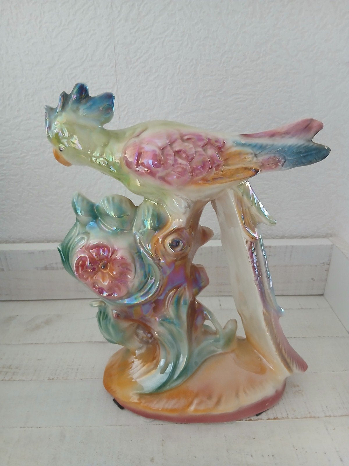 Prachtige Porseleinen Papegaai Decoratie, Antiek en Kunst, Ophalen